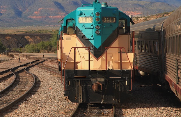 Near miss between man, train